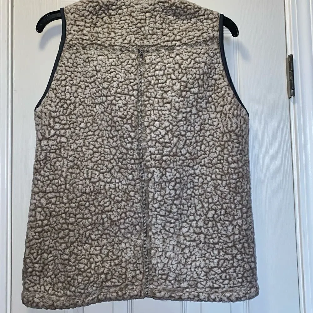 Women’s J. America Brown Fuzzy Vest size: Small